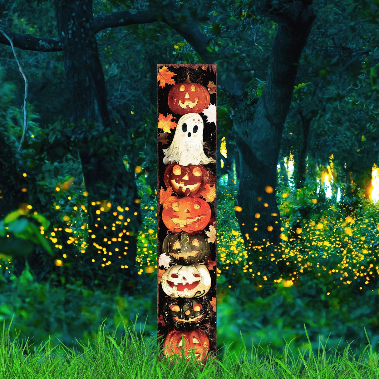 42-Inch Halloween Watercolor Garden Stake