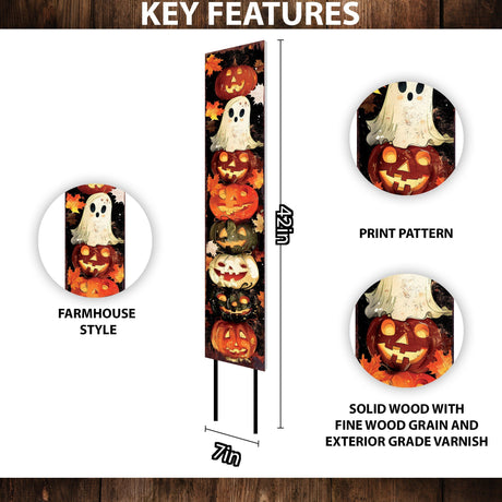 42-Inch Halloween Watercolor Garden Stake