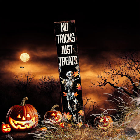 42in Halloween Garden Stake | Watercolor Dancing Skeleton | Outdoor Patio and Lawn Decoration | Halloween Decoration