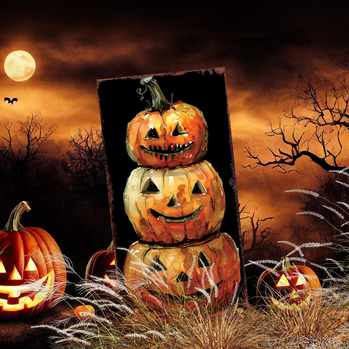 30-Inch Illuminated Jack O’ Lantern Garden Stake