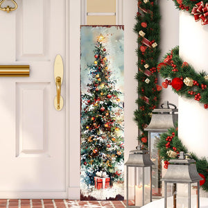 Christmas Tree Porch Sign | Holiday Front Porch Plaque | Entryway Decor | Christmas Decoration | UV Print