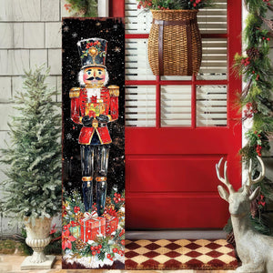 48-inch Christmas Nutcracker Porch Sign - Holiday Front Porch Plaque | Christmas Decoration | Christmas Entryway Decor | UV Print | 48x12
