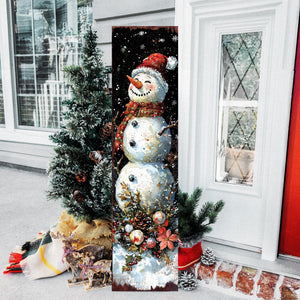 48in Snowman Christmas Porch Sign - Front Porch Christmas Plaque | Holiday Decoration | Winter Entryway Decor | Wood, UV Print | 48x12in