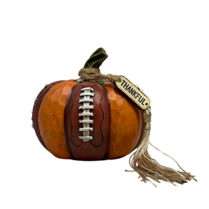 Football Harvest Pumpkin - Thankful