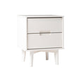 Illumined Solid Wood Nightstand with Cutout Handles and 2 Drawers - Nightstands