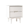 Illumined Solid Wood Nightstand with Cutout Handles and 2 Drawers - Nightstands