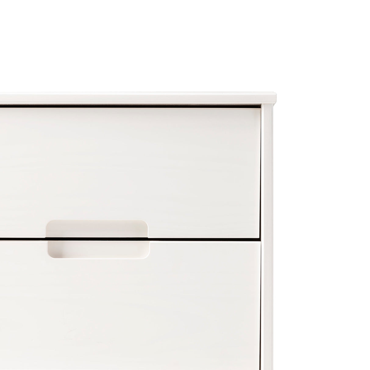 Illumined Solid Wood Nightstand with Cutout Handles and 2 Drawers - Nightstands