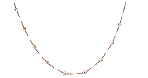 Holly Ball Glass Garland - 72 Inches