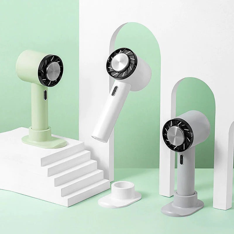 Portable Rechargeable Handheld Fan 2200mAh 3-Speed USB Cooling Fan