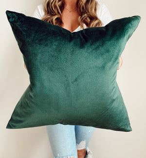 Luxor Emerald Green Velvet Pillow Cover