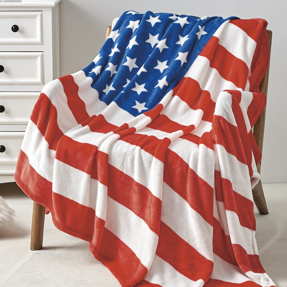American USA Flag Oversized 50x70" Throw Blanket