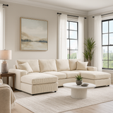 The Sara Modular Corduroy U-Shaped Sectional Sofa