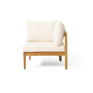 Brooklyn 3-Pieces Patio Conversation Set, Teak+Beige