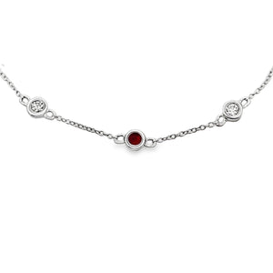 .25ct Ruby Diamond Bracelet 14KT White Gold