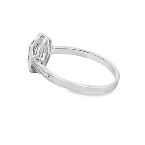 .61ct Mystic Fire Topaz Diamond Ring 10KT White Gold