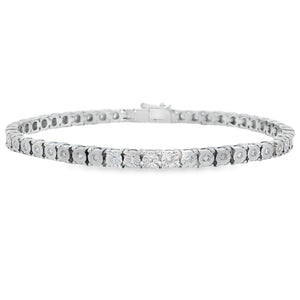 Lab Grown Diamond Tennis Bracelet Sterling Silver