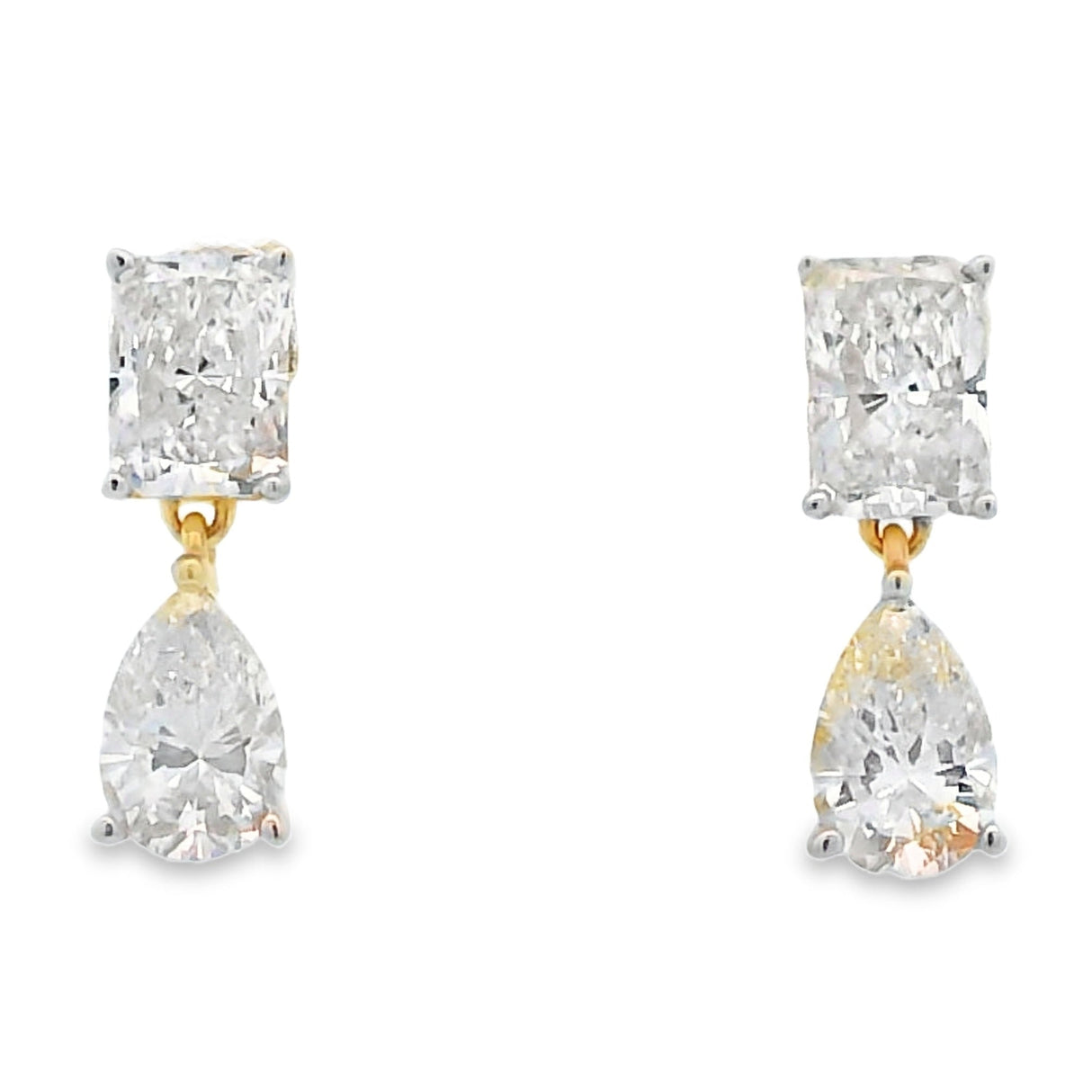 2.50ct Lab Grown Diamond Earrings 14KT Yellow Gold