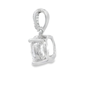 3.00ct Moissanite Pendant Sterling Silver