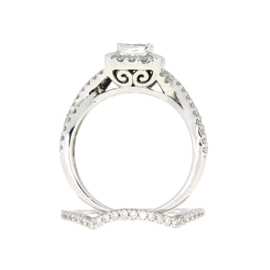 1.00ct Diamond Engagement Ring Set 10KT White Gold