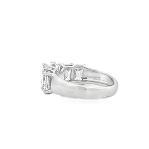 4.00ct Lab Grown Diamond Eng Only 14KT White Gold