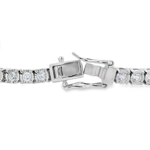 Lab Grown Diamond Tennis Bracelet Sterling Silver