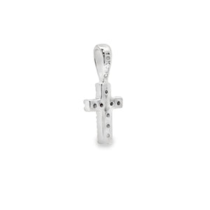 .03ct Diamond Cross Religious Pendant 10KT White Gold