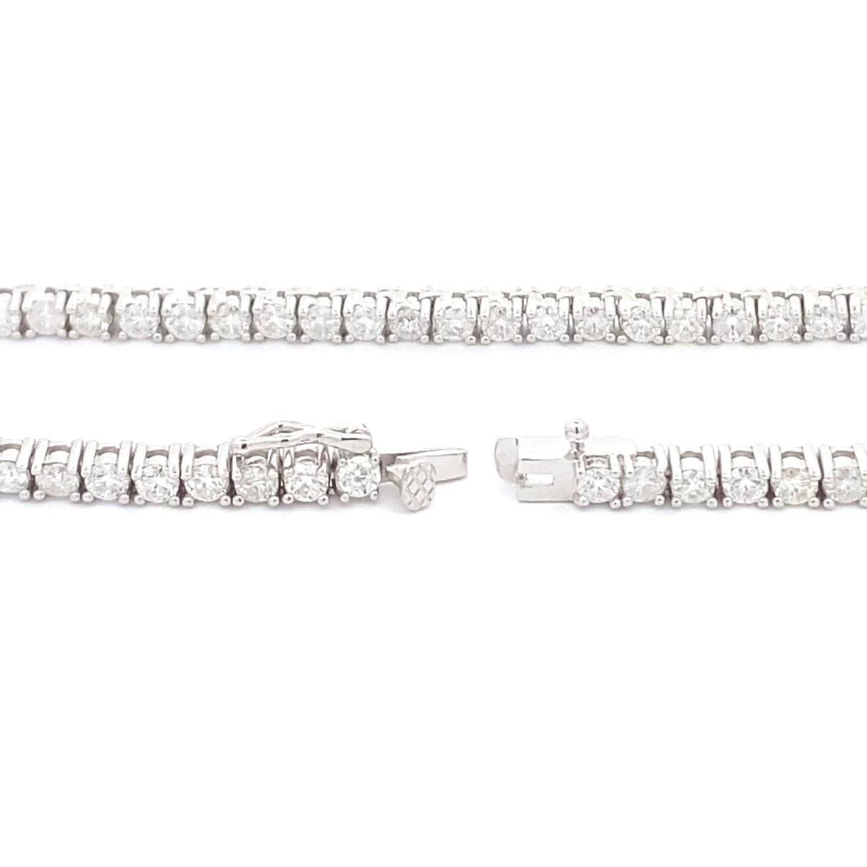 6.85ct Moissanite Tennis Necklace Sterling Silver