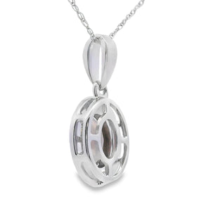 .42ct Quartz Diamond Fashion Pendants 10KT White Gold