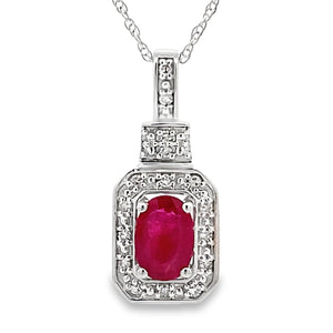 .66ct Ruby Diamond Fashion Pendants 10KT White Gold