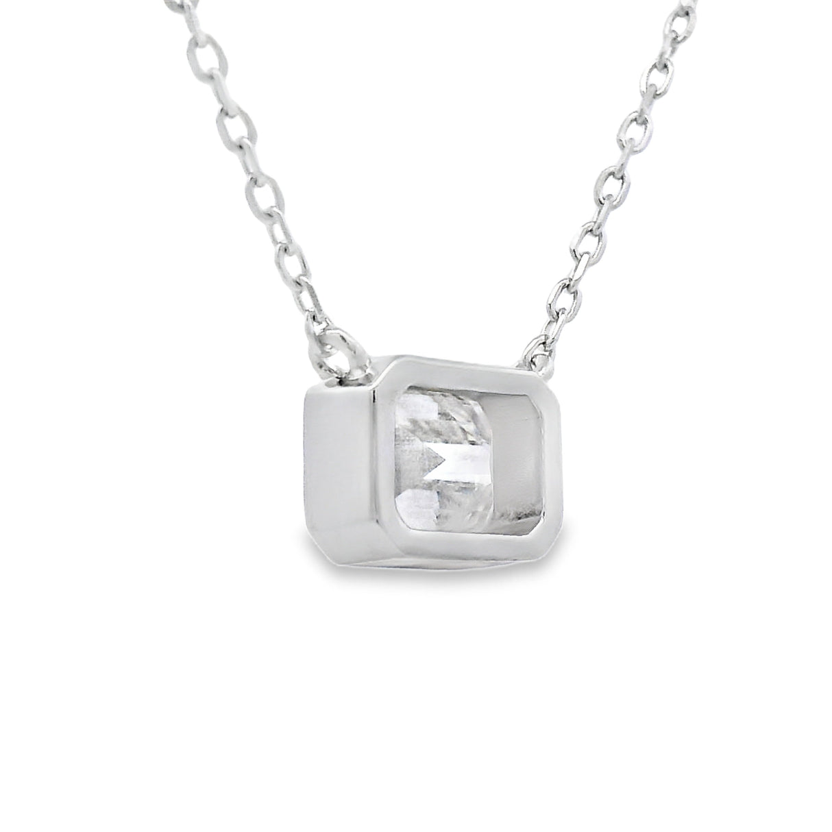 .85ct Moissanite Pendant Sterling Silver