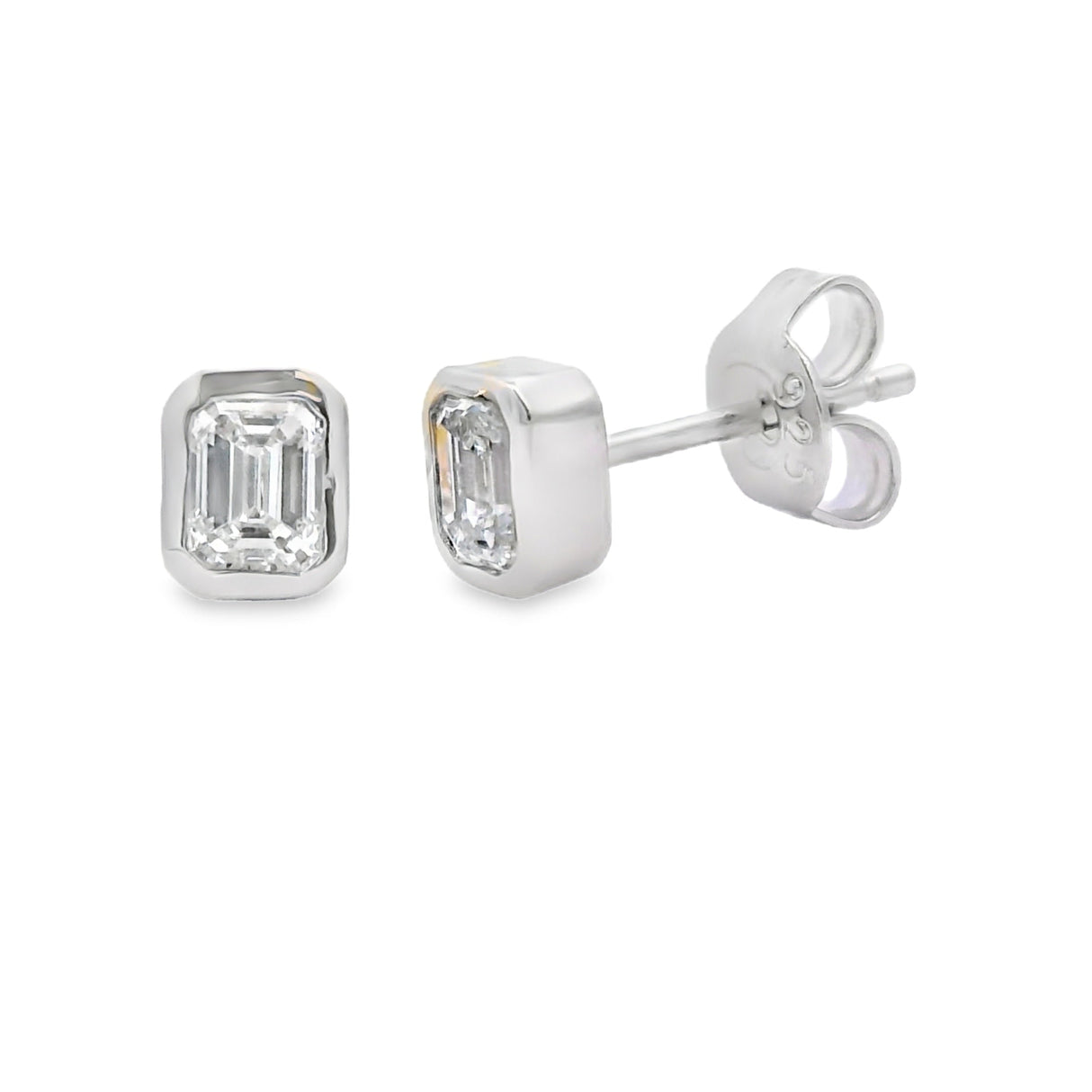 .50ct Lab Grown Diamond Stud Earrings Sterling Silver