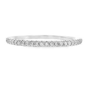 Genuine .13ct Diamond Wedding Band Ring 10KT White Gold