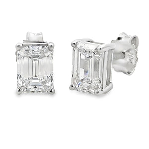 2.00ct Lab Grown Diamond Stud Earrings 14KT White Gold