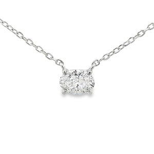 Genuine .50ct Lab Grown Diamond Pendant Sterling Silver