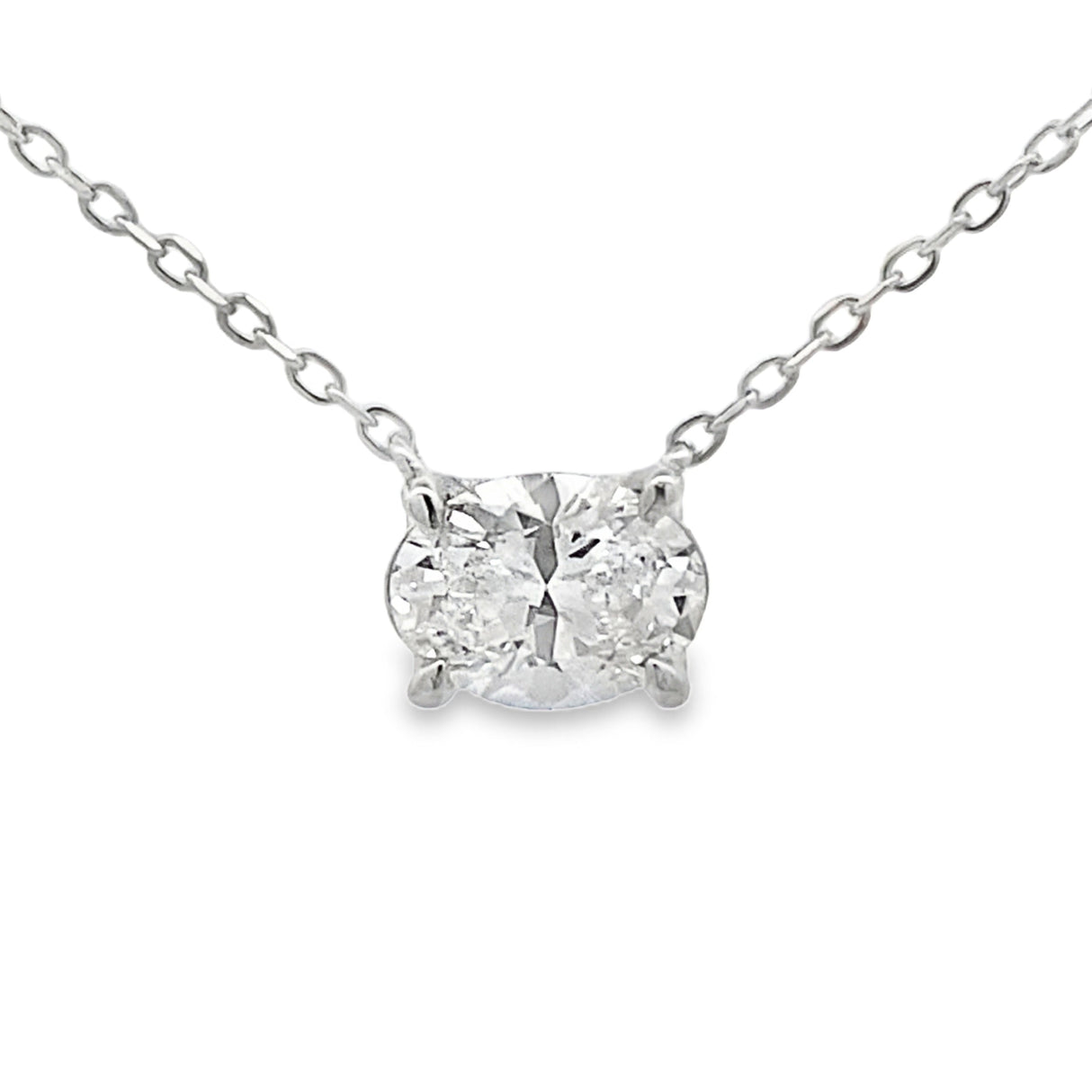 1.00ct Lab Grown Diamond Pendant Sterling Silver