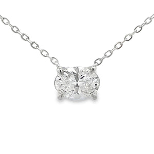 1.00ct Lab Grown Diamond Pendant Sterling Silver
