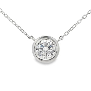 1.00ct Lab Grown Diamond Pendant Sterling Silver