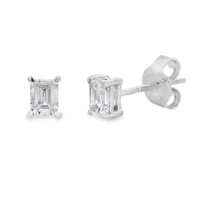 .50ct Lab Grown Diamond Stud Earrings Sterling Silver
