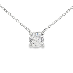 1.00ct Lab Grown Diamond Pendant Sterling Silver