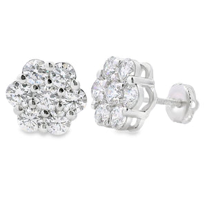 2.81ct Lab Grown Diamond Earrings Sterling Silver