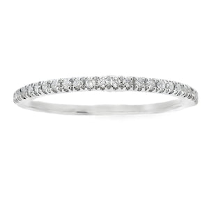 Genuine .13ct Diamond Wedding Band Ring 10KT White Gold