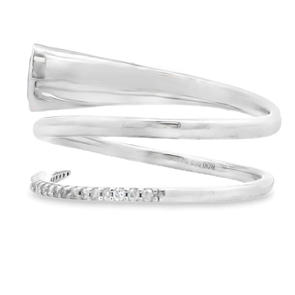 .78ct Sapphire Diamond Ring 14KT White Gold