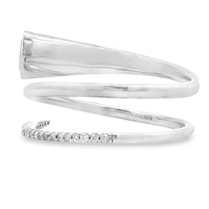 .78ct Sapphire Diamond Ring 14KT White Gold