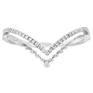.09ct Diamond Fashion band rings 10KT White Gold