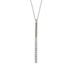 Natural .12ct Diamond Fashion Pendants 14KT White Gold