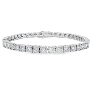 Lab Grown Diamond Tennis Bracelet Sterling Silver