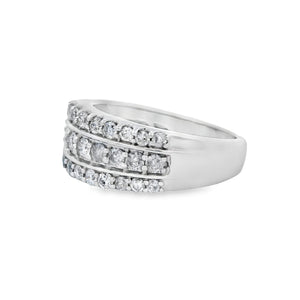 1.00ct Diamond Wedding Band Ring 10KT White Gold