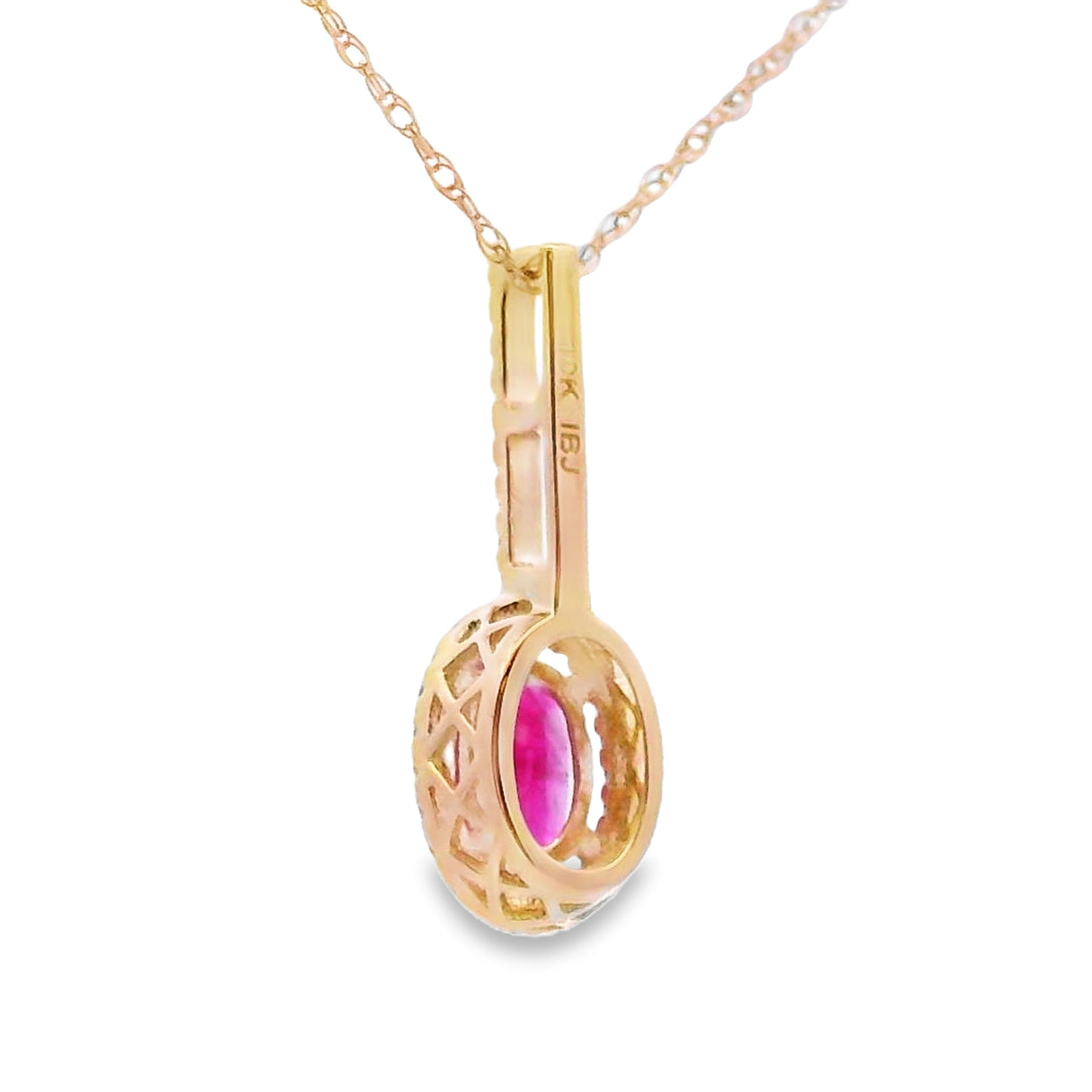 .61ct Ruby Diamond Fashion Pendants 10KT Yellow Gold