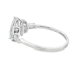 1.50ct Lab Grown Diamond 3 Stone Ring 14KT White Gold