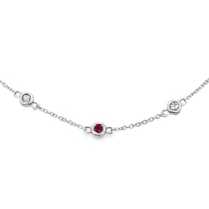 .16ct Ruby Diamond Bracelet 14KT White Gold